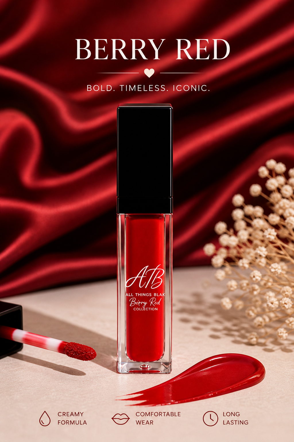 Berry Red Lipstick